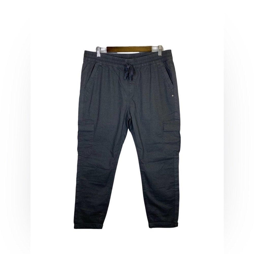 Prana Dark Grey Crestwood Organic Cotton Blend Drawstring Pants XL